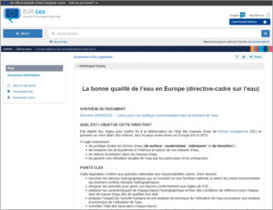 Lire la suite à propos de l’article Directive cadre sur l’eau – Union Européenne