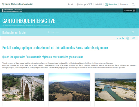 Cartothèque des Parcs naturels régionaux en région Sud Provence-Alpes-Côte d’Azur