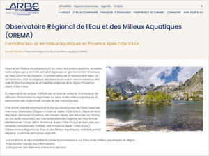 Lire la suite à propos de l’article Observatoire Régional de l’Eau et des Milieux Aquatiques en Provence Alpes Côte d’Azur